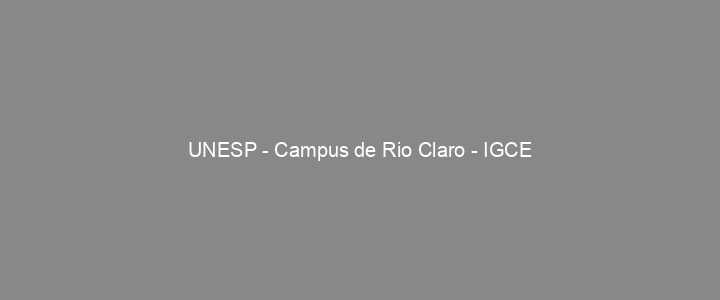 Provas Anteriores UNESP - Campus de Rio Claro - IGCE
